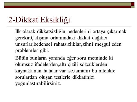 Dikkat Dağıtıcı Unsurlardan Korunma Stratejileri