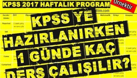 Günde Kaç Saat KPSS Çalışmak Gerekir?