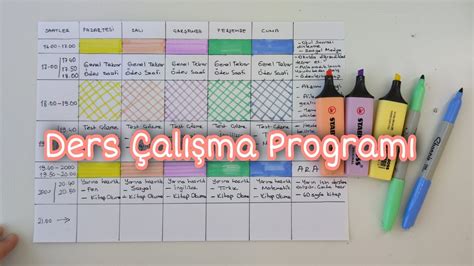 Haftalık Çalışma Programı Nasıl Hazırlanır?