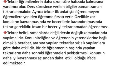Konu Tekrarlarını Etkili Şekilde Yapma Yöntemleri