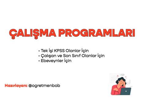 KPSS’de Tüm Konuları Kapsayan Çalışma Programı