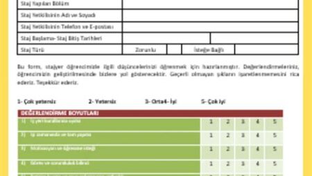 KPSS’ye Hazırlıkta Günlük Bilgi Değerlendirme Formu