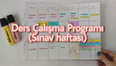 Sınav Öncesi Son Hafta Çalışma Planı